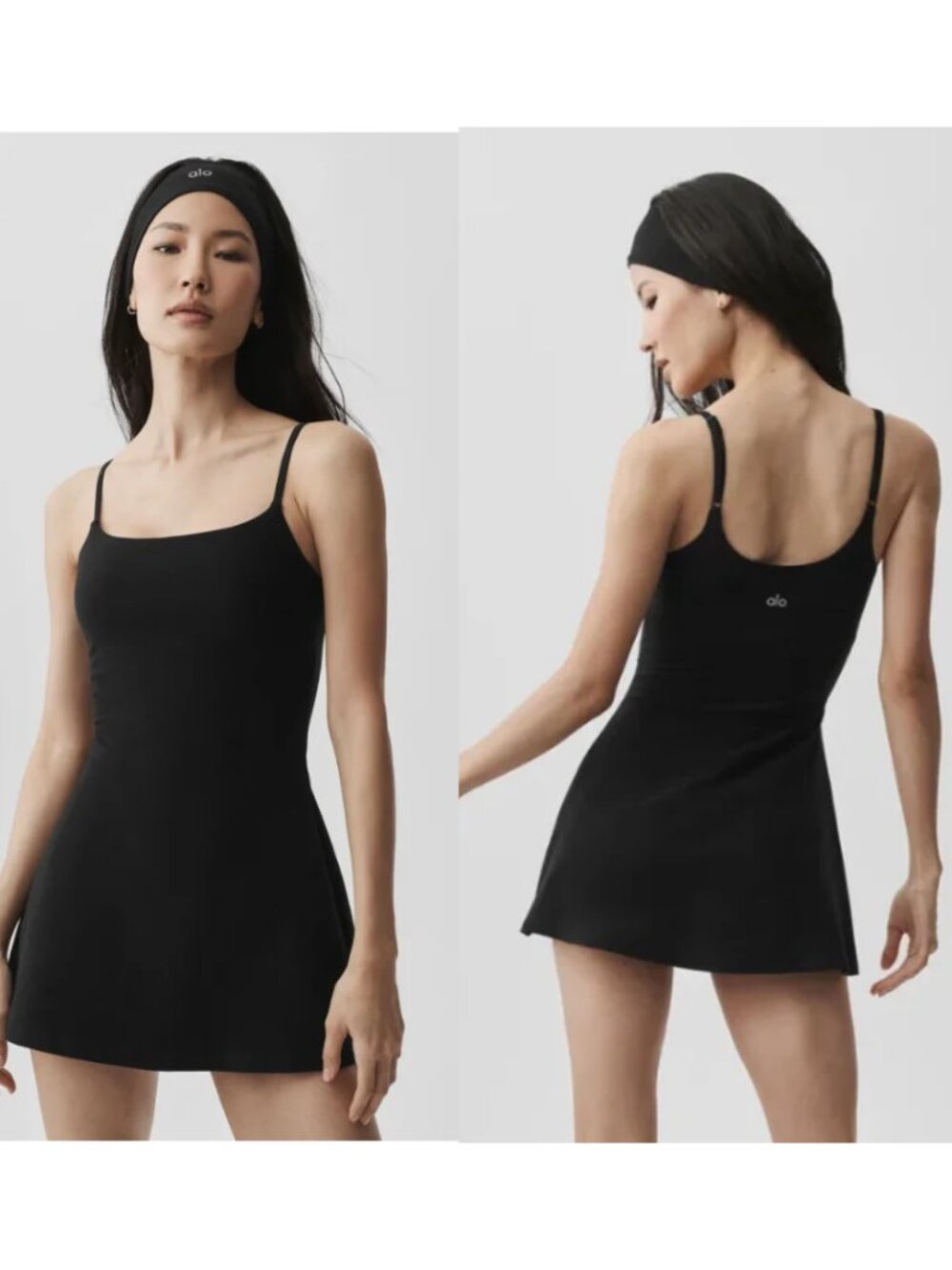 Alo Yoga Alosoft Encore Tennis Dress | Black S | Athletic Pickleball Golf
